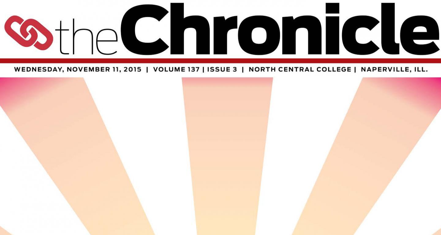 Front page of North Central College Chronicle