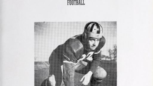 Photograph of football player from 1947 Spectrum