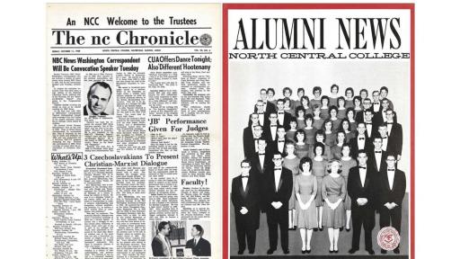 Covers of 1060s Chronicle and Alumni magazine